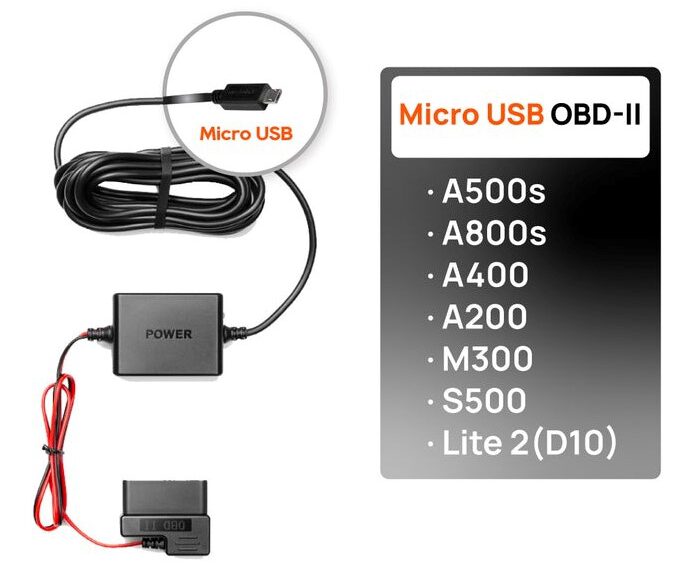 Hardwire Kit OBD II Micro USB