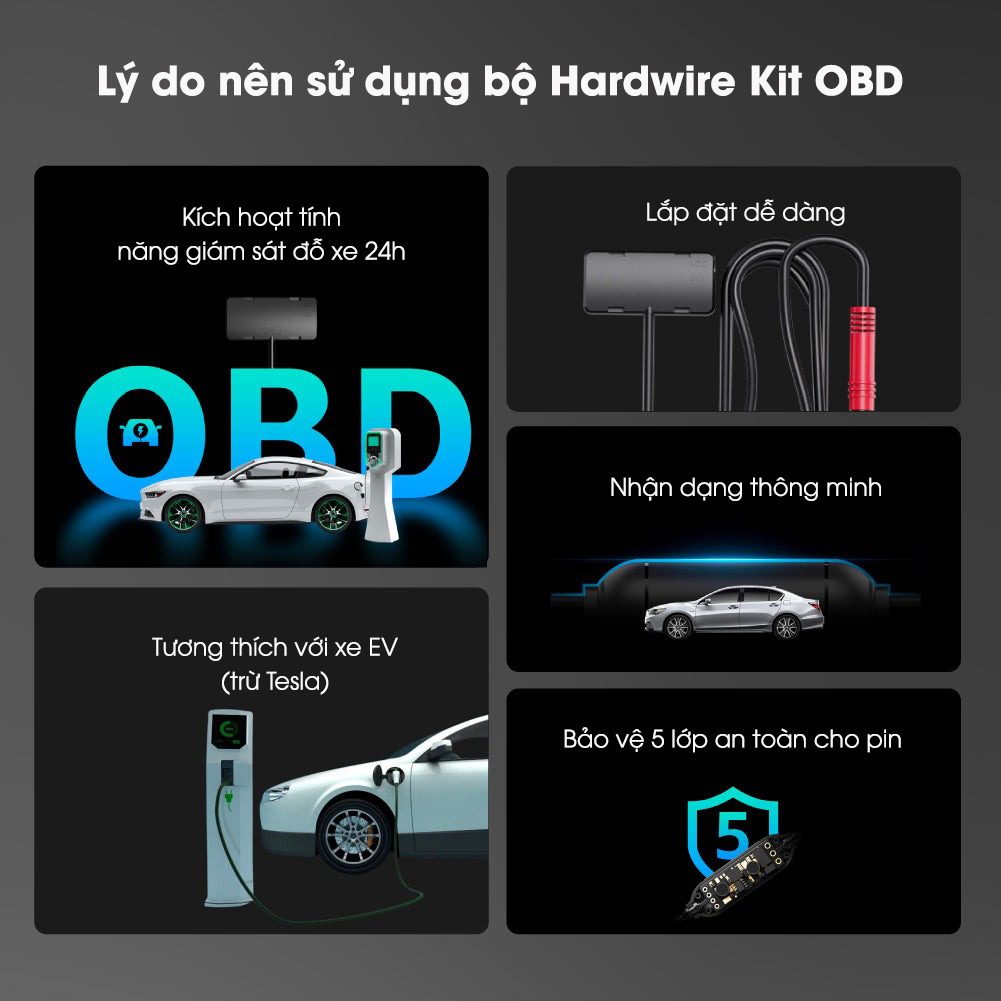 Lý do nên sử dụng bộ Hardwire Kit OBD 
